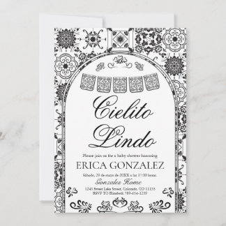 Invitation Cielito Lindo Garçon Baby Shower Papier Découpé