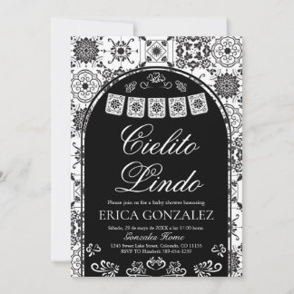 Invitation Cielito Lindo Garçon Baby Shower Papier Découpé