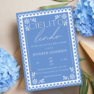 Invitation Cielito Lindo Talavera Baby shower mexicain