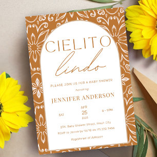 Invitation Cielito Lindo Talavera Baby shower mexicain