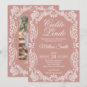 Invitation Cielito Lindo Talavera Mexicain Baby Shower Rose