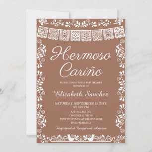 Invitation Cielito Lindo Terracotta Hermoso Cariño Baby Showe