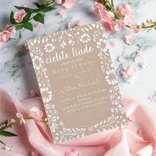 Invitation cielto lindo Papel picado baby shower