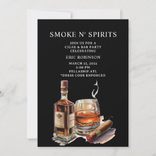Invitation Cigar et Bar Bachelor Party