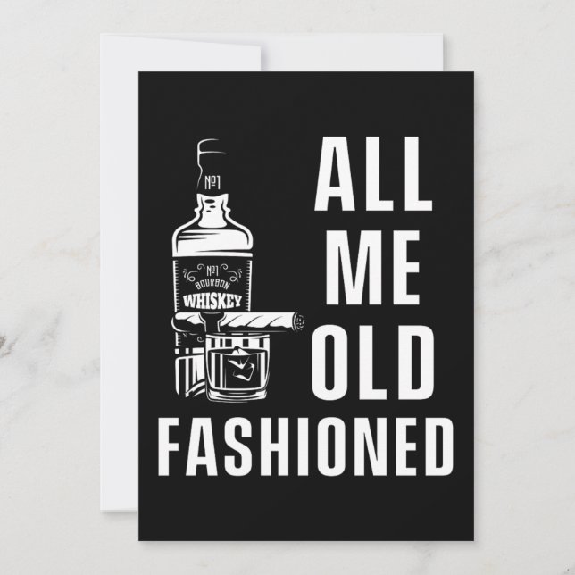 Invitation Cigar Whiskey Bourbon Smoke Humidor Tabac Cadeau (Devant)