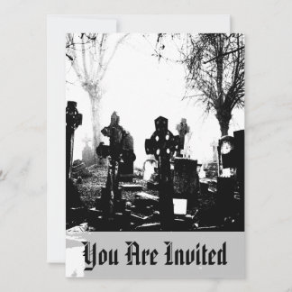 Invitation Cimetière gothique effrayant