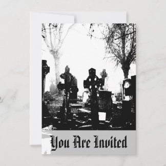 Invitation Cimetière gothique effrayant