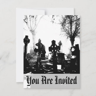 Invitation Cimetière gothique effrayant
