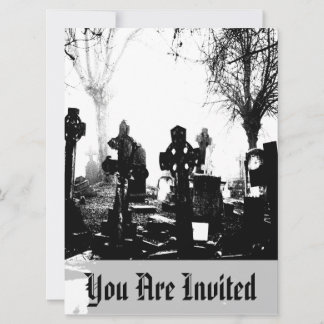 Invitation Cimetière gothique effrayant