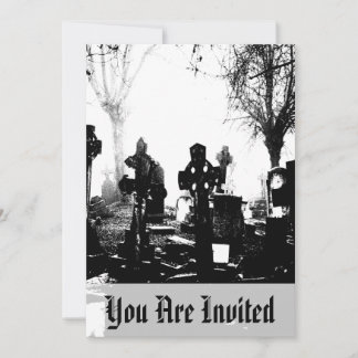 Invitation Cimetière gothique effrayant