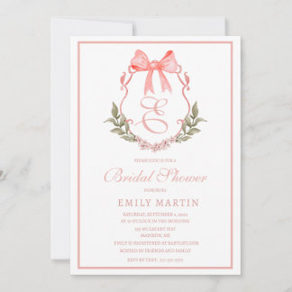 Invitation Cimetière Watecolor Baby shower avec Monogramme