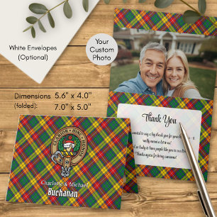 Invitation Cimier du clan Buchanan sur tartan