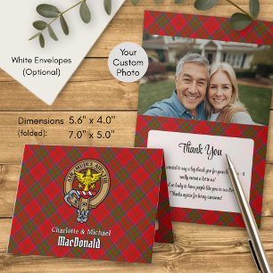 Invitation Cimier du clan MacDonald de Keppoch sur tartan