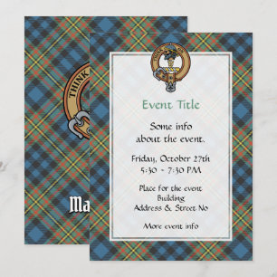 Invitation Cimier du clan MacLellan sur tartan ancien