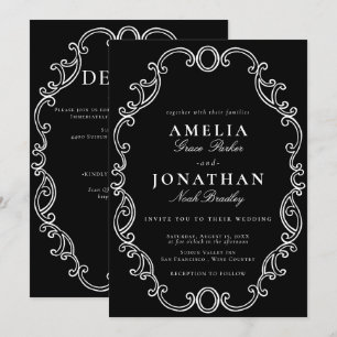 Invitation Cimier Mariage victorien
