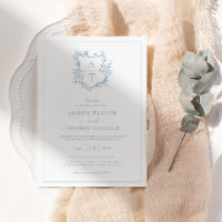 Cimier officiel Dusty Blue Monogram Mariage