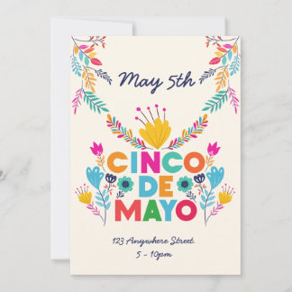Invitation Cinco de Mayo coloré