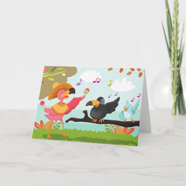 Invitation cinco de mayo flamingo (Devant)