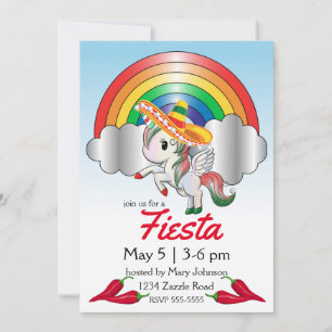 Invitation Cinco de Mayo Licorne Pégase