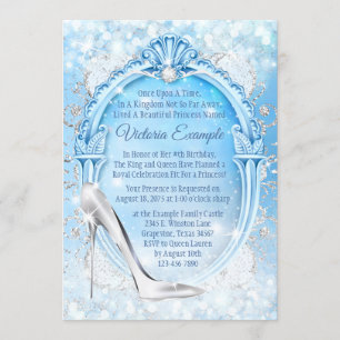 Invitation Cinderella Glass Slipper N'importe quel nombre Ann