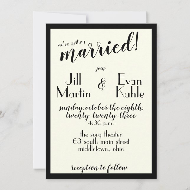 Invitation cinéma vintage des années 40 (Devant)