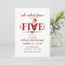Cinq 5ème Anniversaire de Santa Kris Fête de Noël
