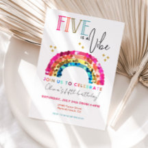 CINQ est un arc-en-ciel coloré VIBE 5e anniversair