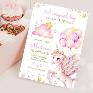Invitation Cinq Est Une Licorne De Vibe Magique 5ème Annivers