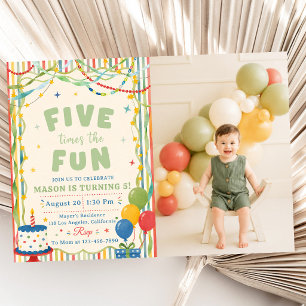 Invitation Cinq fois plus de fun pour le 5e anniversaire