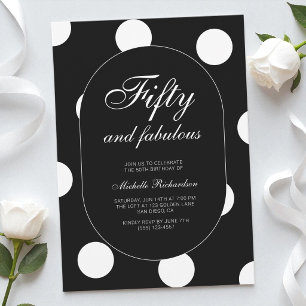 Invitation Cinquante ans et fabuleux Anniversaire 50 ans thèm