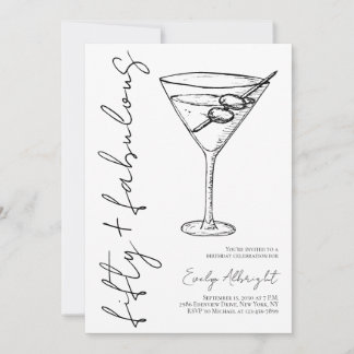 Invitation Cinquante ans et Fabuleux Ligne d'art de Martini S