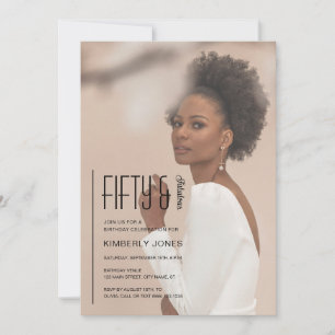 Invitation Cinquante ans et Fabuleux Photo 50e anniversaire