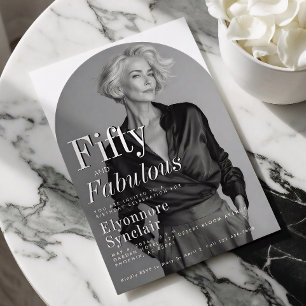 Invitation Cinquante ans et Fabuleux Photo 50e Anniversaire