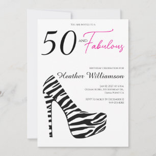 Invitation Cinquante ans et Incroyable Fête d'anniversaire 50