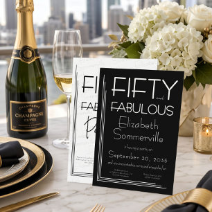 Invitation Cinquante ans moderne et fabuleux 50e anniversaire