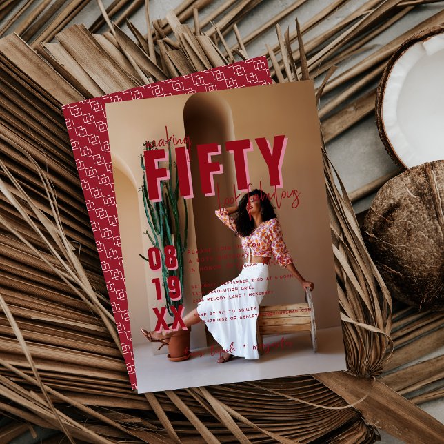 Invitation Cinquante et fabuleux | 50e fête d'anniversaire (Créateur téléchargé)