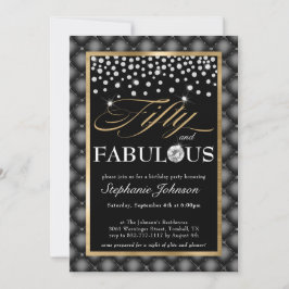 Invitation Cinquante et fabuleux Diamants d'or noir Glamour
