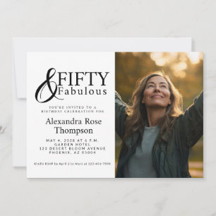 Invitation Cinquante Et Fantastique Fête De Photo Pour 50e An
