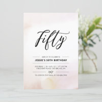 Cinquante | Fête d'anniversaire minimal 50 ans aqu