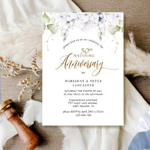 Invitation Cinquantième anniversaire de mariage (ou autre) él