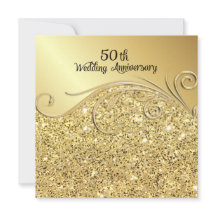 Cinquantième Anniversaire de Mariage Sparkle Golde
