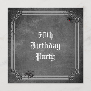 Invitation Cinquantième anniversaire éffrayant de Halloween