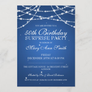 Invitation cinquantième La ficelle de fête d'anniversaire de