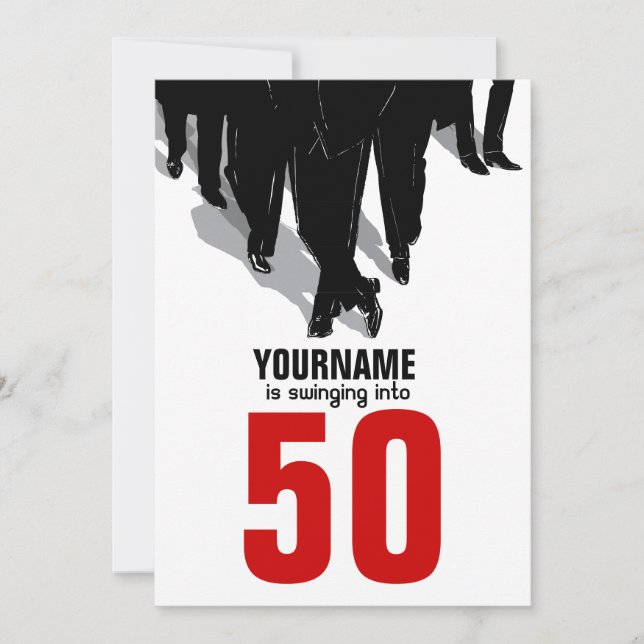 Invitation cinquantième Partie de paquet de rat de (Devant)