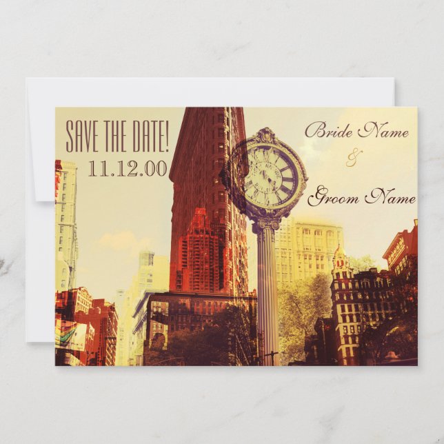 Invitation Cinquième avenue Vintage de New York (Devant)