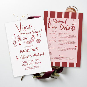 Invitation Circuit de dégustation de vin de célibataire de vi