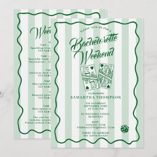 Invitation Circuit de fête de jeune fille Bach Week-end Casin
