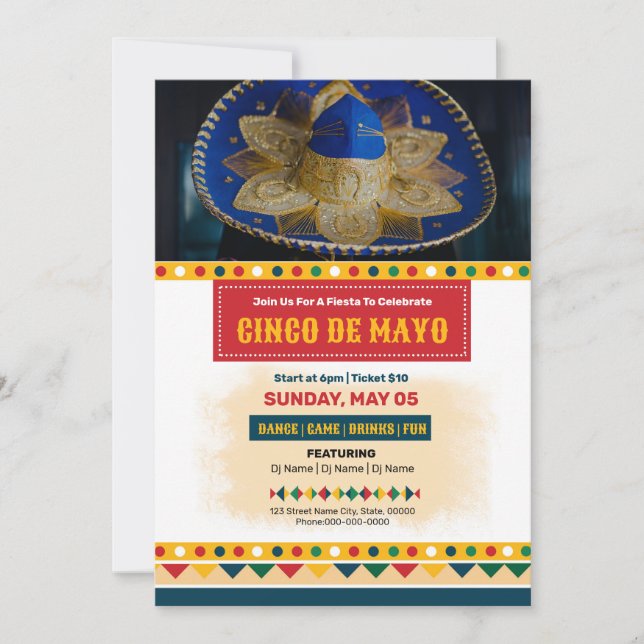 Invitation Circulaire Cinco De Mayo (Devant)