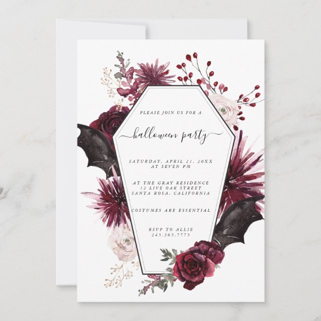 Invitation Circulaire d'invitation de la fête d'Halloween (Devant)