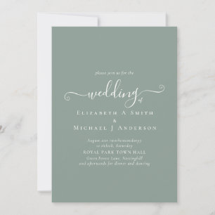 Invitation Circulaire Mariage budget classique simple SAGE VE